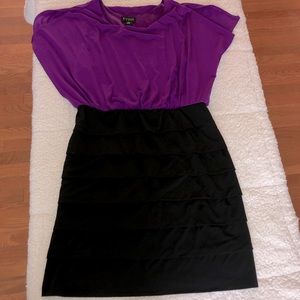 Purple and black dress, womens size 14w